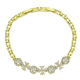 14K BRANSOLETKA POZŁACANA 19,5-17,5 CM 9 MM ELEGANCE XUPING 92655