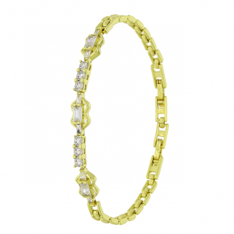 14K BRANSOLETKA POZŁACANA 19-17 CM 6 MM ELEGANCE XUPING 92658