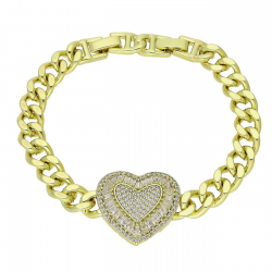 14K BRANSOLETKA POZŁACANA 20-18 CM 23 MM ELEGANCE XUPING 92659