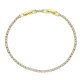 14K BRANSOLETKA POZŁACANA 19-17 CM 2,3 MM BRYLANCIKI XUPING 92661