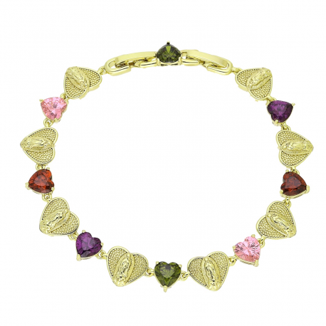 14K BRANSOLETKA POZŁACANA 18,5-17 CM 9 MM XUPING 92663