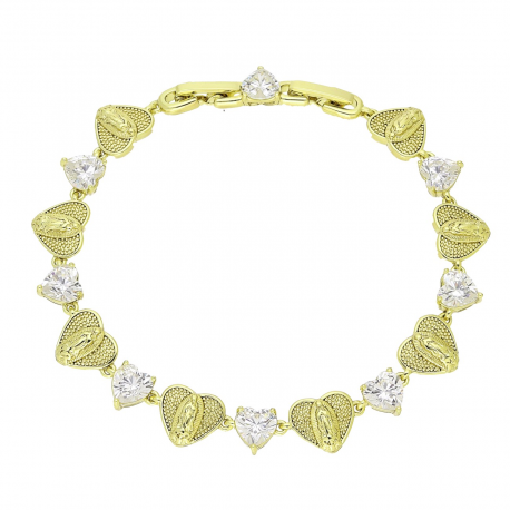 14K BRANSOLETKA POZŁACANA 18,5-17 CM 9 MM XUPING 92664