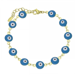 14K BRANSOLETKA POZŁACANA 18+3 CM 8 MM EYE XUPING 92671