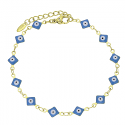 14K BRANSOLETKA POZŁACANA 18+3 CM 6 MM EYE XUPING 92673