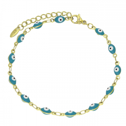 14K BRANSOLETKA POZŁACANA 17,5+3 CM 4 MM EYE XUPING 92675