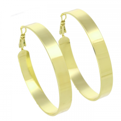 14K KOLCZYKI POZŁACANE 50/7 MM ZŁOTE KOŁA XUPING 92683