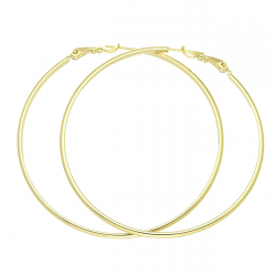14K KOLCZYKI POZŁACANE 60/2 MM ZŁOTE KOŁA XUPING 92686