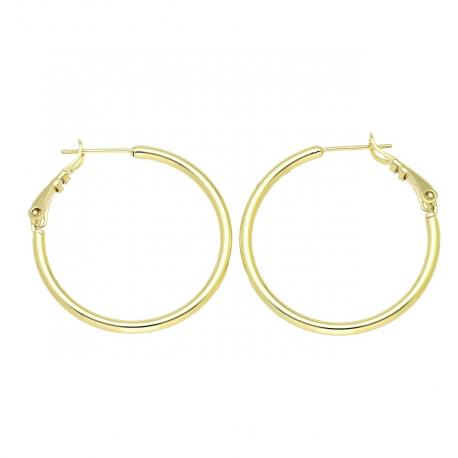 14K KOLCZYKI POZŁACANE 30/2 MM ZŁOTE KOŁA XUPING 92687