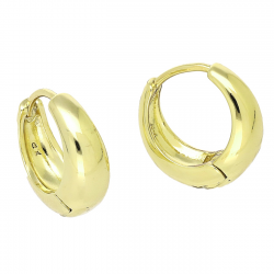14K KOLCZYKI POZŁACANE 15/6 MM ZŁOTE TRADYCYJNE XUPING 92693