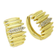14K KOLCZYKI POZŁACANE 18/12 MM KÓŁKA Z BRYLANTAMI XUPING 92694