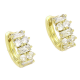 14K KOLCZYKI POZŁACANE 15/7 MM BRYLANTOWE KÓŁKA XUPING 92706