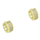 14K KOLCZYKI POZŁACANE 9/4 MM BRYLANTOWE KÓŁECZKA XUPING 92712