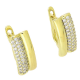 14K KOLCZYKI POZŁACANE 16/8 MM TRADYCYJNE Z BRYLANTAMI XUPING 92723