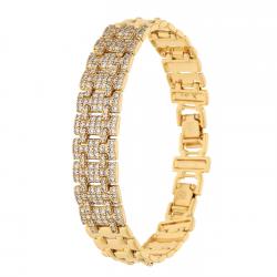 BRANSOLEKA POZŁACANA 19-17 CM 12 MM LUXURY XUPING 92836