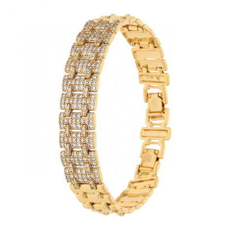 BRANSOLEKA POZŁACANA 19-17 CM 12 MM LUXURY XUPING 92836