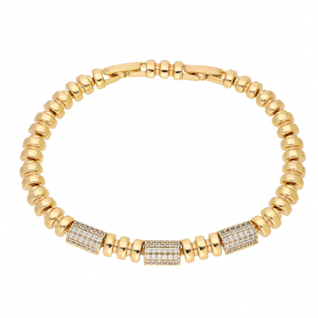 BRANSOLEKA POZŁACANA 19,5-17,5 CM 6,5 MM ELEGANCE XUPING 92837