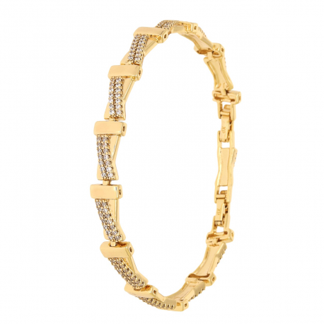 BRANSOLEKA POZŁACANA 19,5-17 CM 8 MM ELEGANCE XUPING 92838