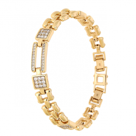 BRANSOLEKA POZŁACANA 18,5-16,5 CM 8 MM ELEGANCE XUPING 92839