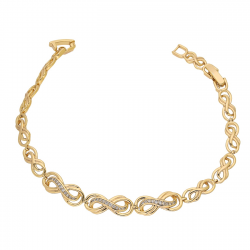 BRANSOLEKA POZŁACANA 19-17 CM 7,5 MM INFINITI XUPING 92841