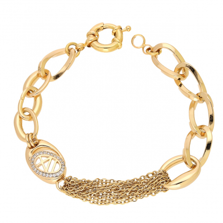 BRANSOLEKA POZŁACANA 20/12 CM 8 MM LUXURY XUPING 92842