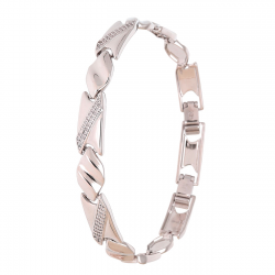 BRANSOLEKA PLATYNOWANA 19-17 CM 8 MM ELEGANCE XUPING 92843