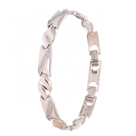 BRANSOLEKA PLATYNOWANA 19-17 CM 8 MM ELEGANCE XUPING 92843