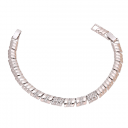 BRANSOLEKA PLATYNOWANA 19,5-17 CM 7 MM ELEGANCE XUPING 92844
