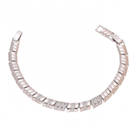 BRANSOLEKA PLATYNOWANA 19,5-17 CM 7 MM ELEGANCE XUPING 92844