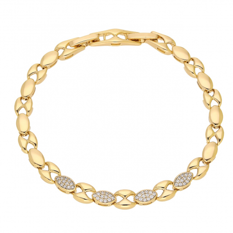 BRANSOLEKA POZŁACANA 19-17 CM 6 MM ELEGANCE XUPING 92845