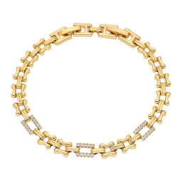 BRANSOLEKA POZŁACANA 19-17 CM 6,5 MM ELEGANCE XUPING 92846