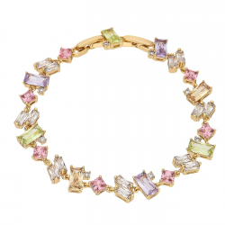 BRANSOLETKA POZŁACANA 18-16,5 CM 9 MM KOLOROWA ELEGANCJA XUPING 92903