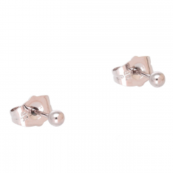 KOLCZYKI PLATYNOWANE 3 MM SREBRNA KULKA XUPING 93030