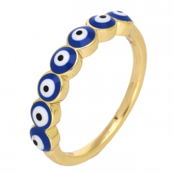 PIERŚCIONEK POZŁACANY 4 MM EYE XUPING 93055