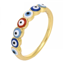 PIERŚCIONEK POZŁACANY 4 MM EYE XUPING 93056