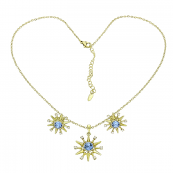 14K CELEBRYTKA POZŁACANA 40+6 CM Z KOLCZYKAMI 17 MM CRYSTAL XUPING 93058