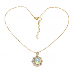 CELEBRYTKA POZŁACANA 40+6 CM PERIDOT LIGHT CRYSTAL XUPING 93062