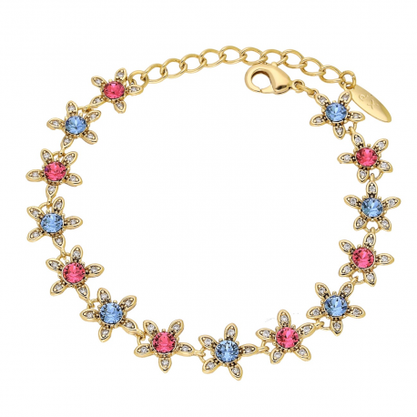 BRANSOLETKA POZŁACANA 17+4 CM 11 MM MIX CRYSTAL XUPING 93080