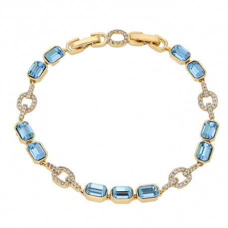 BRANSOLETKA POZŁACANA 19-17 CM 6 MM SAPPHIRE LIGHT CRYSTAL XUPING 93084