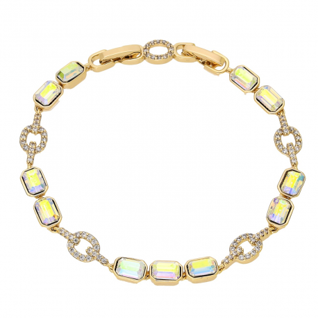 BRANSOLETKA POZŁACANA 19-17 CM 6 MM AB CRYSTAL XUPING 93085