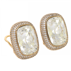 KOLCZYKI POZŁACANE 24/19 MM CRYSTAL XUPING 93106