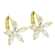 14K KOLCZYKI POZŁACANE 17 MM AB CRYSTAL XUPING 93150