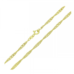 14K ŁAŃCUSZEK POZŁACANY 60 CM 2,8 MM SINGAPURKA XUPING 93157