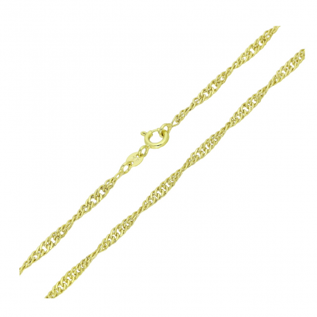 14K ŁAŃCUSZEK POZŁACANY 50 CM 2,8 MM SINGAPURKA XUPING 93158