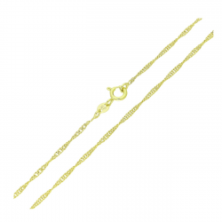14K ŁAŃCUSZEK POZŁACANY 50 CM 1,7 MM SINGAPURKA XUPING 93160