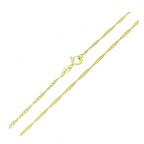 14K ŁAŃCUSZEK POZŁACANY 50 CM 1,7 MM SINGAPURKA XUPING 93160