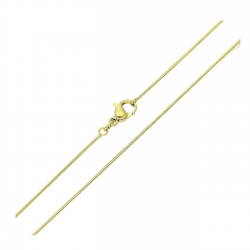 14K ŁAŃCUSZEK POZŁACANY 40 CM 1 MM OGON WĘŻA XUPING 93164