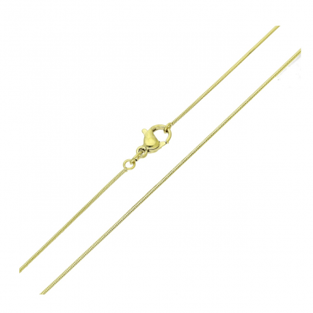 14K ŁAŃCUSZEK POZŁACANY 40 CM 1 MM OGON WĘŻA XUPING 93164