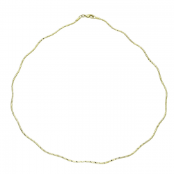 14K CELEBRYTKA POZŁACANA 41 CM ZŁOTA FALA XUPING 93171