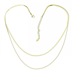 14K CELEBRYTKA POZŁACANA 40+5 CM DWURZĘDOWA XUPING 93172