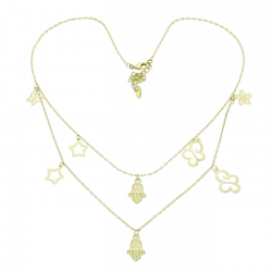 14K CELEBRYTKA POZŁACANA 41+5 CM ZŁOTA ELEGANCJA XUPING 93176